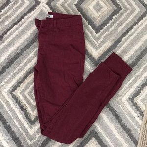 Maroon Skinny Pants